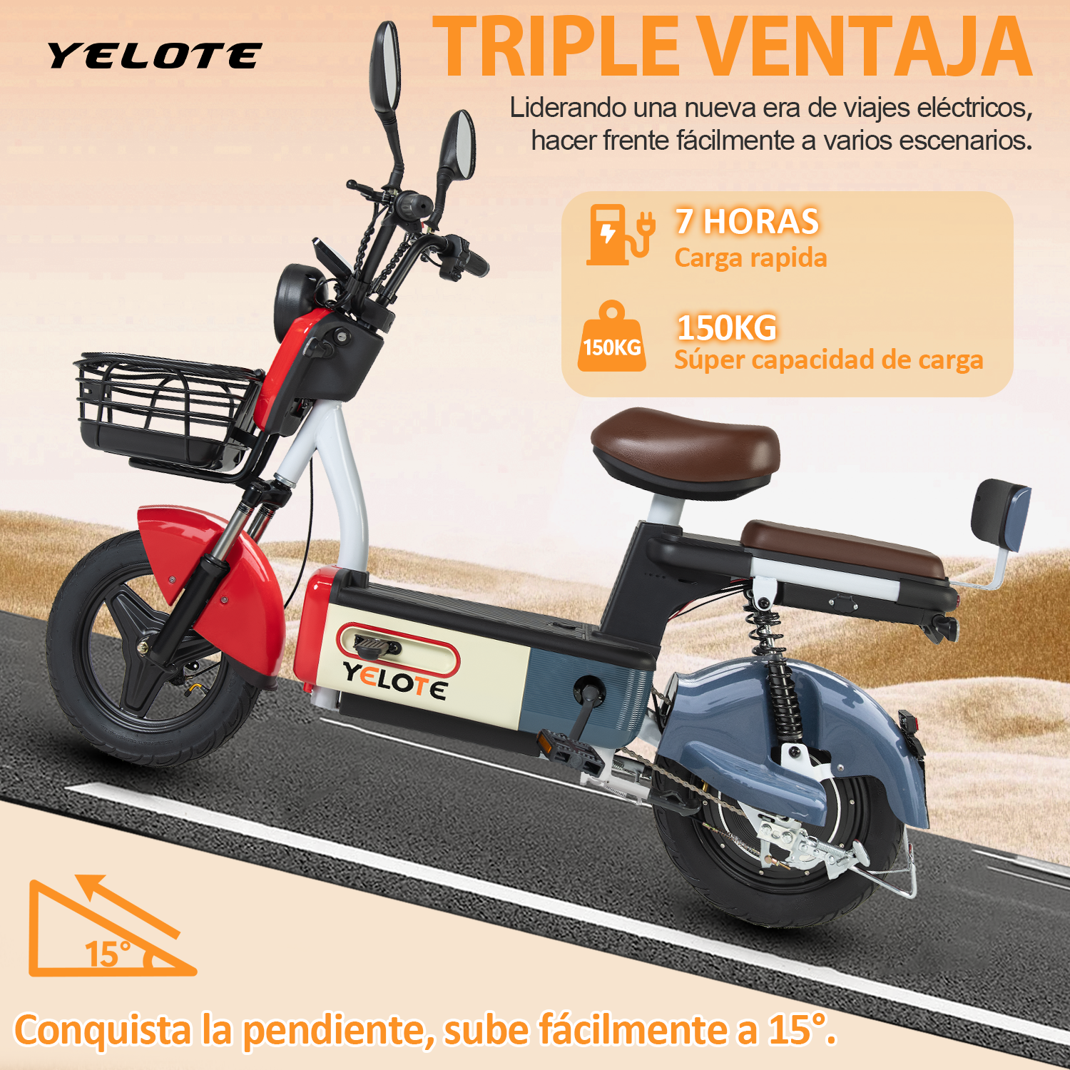 DBT-3 Bicicleta eléctrica con estilo de moda 50KM de largo alcance