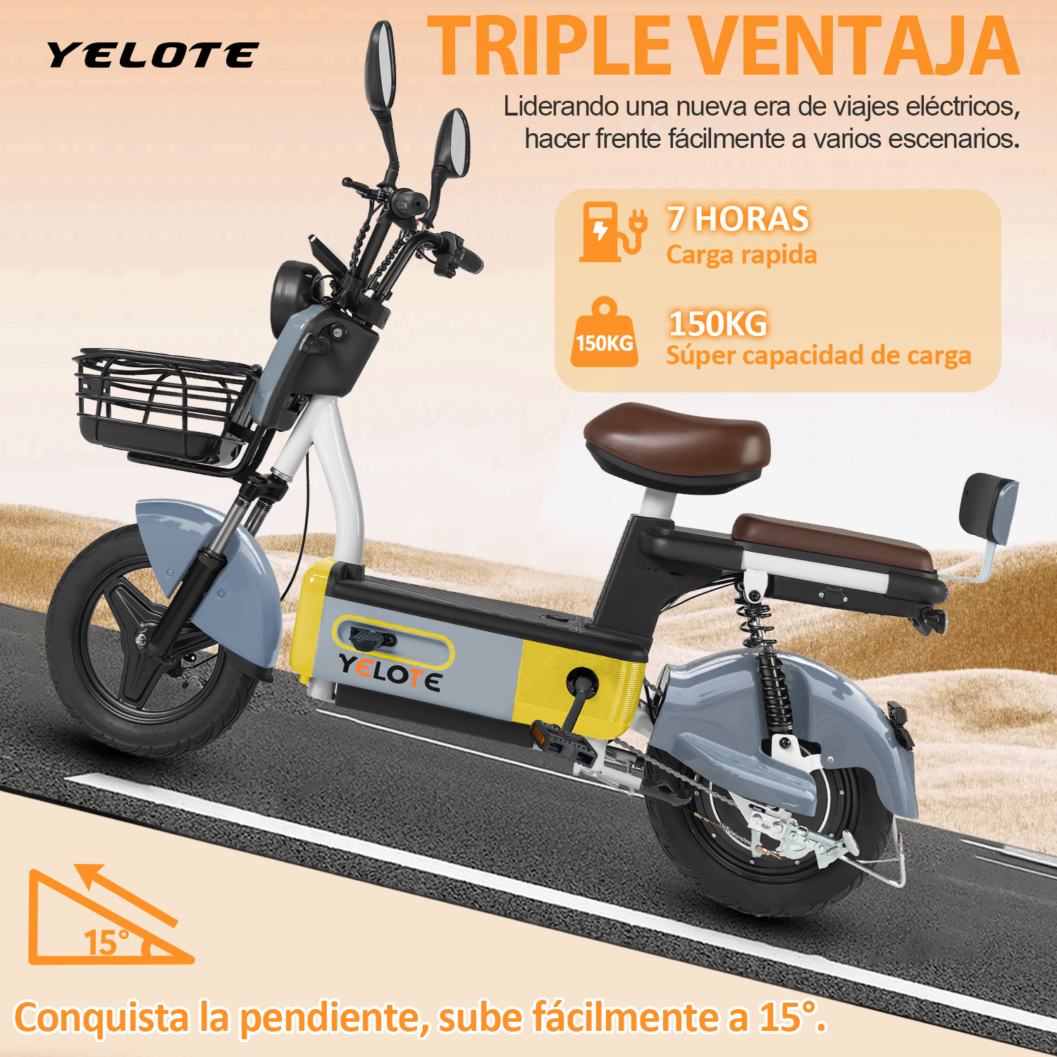 DBA-4 Bicicleta eléctrica con estilo de moda 50KM de largo alcance