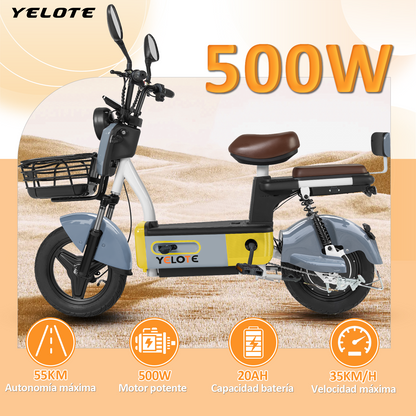 DBA-4 Bicicleta eléctrica con estilo de moda 50KM de largo alcance